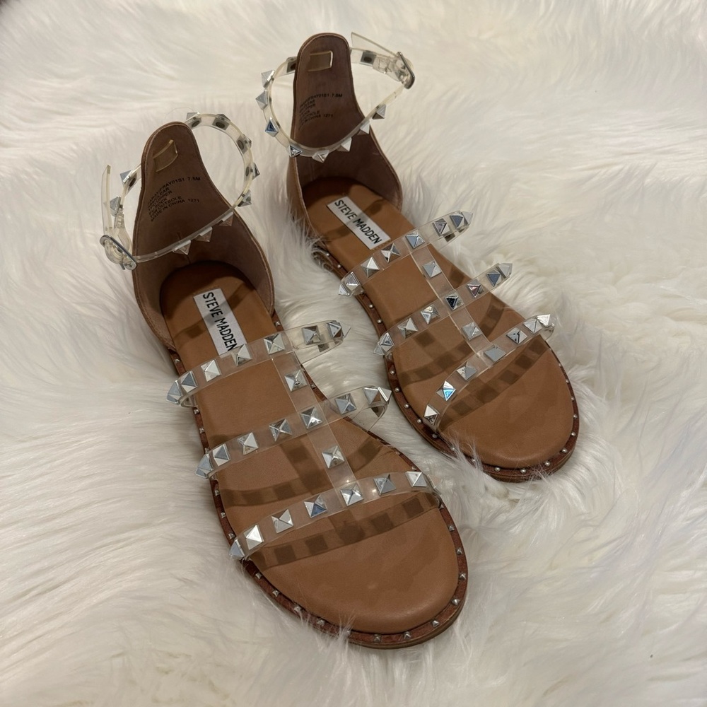 Steve Madden Transport Studded Strappy Sandal 7.5